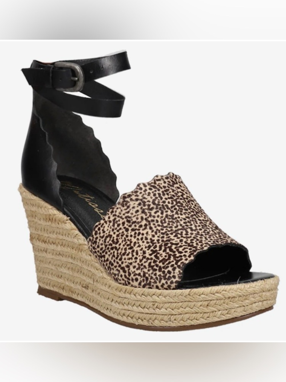 Matisse Roma Espadrille Wedge Sandals. Leopard Print/Black: Size 7